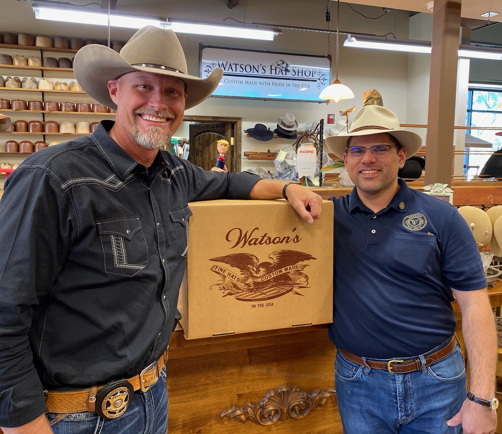 Sheriff Lamb with Eric Watson