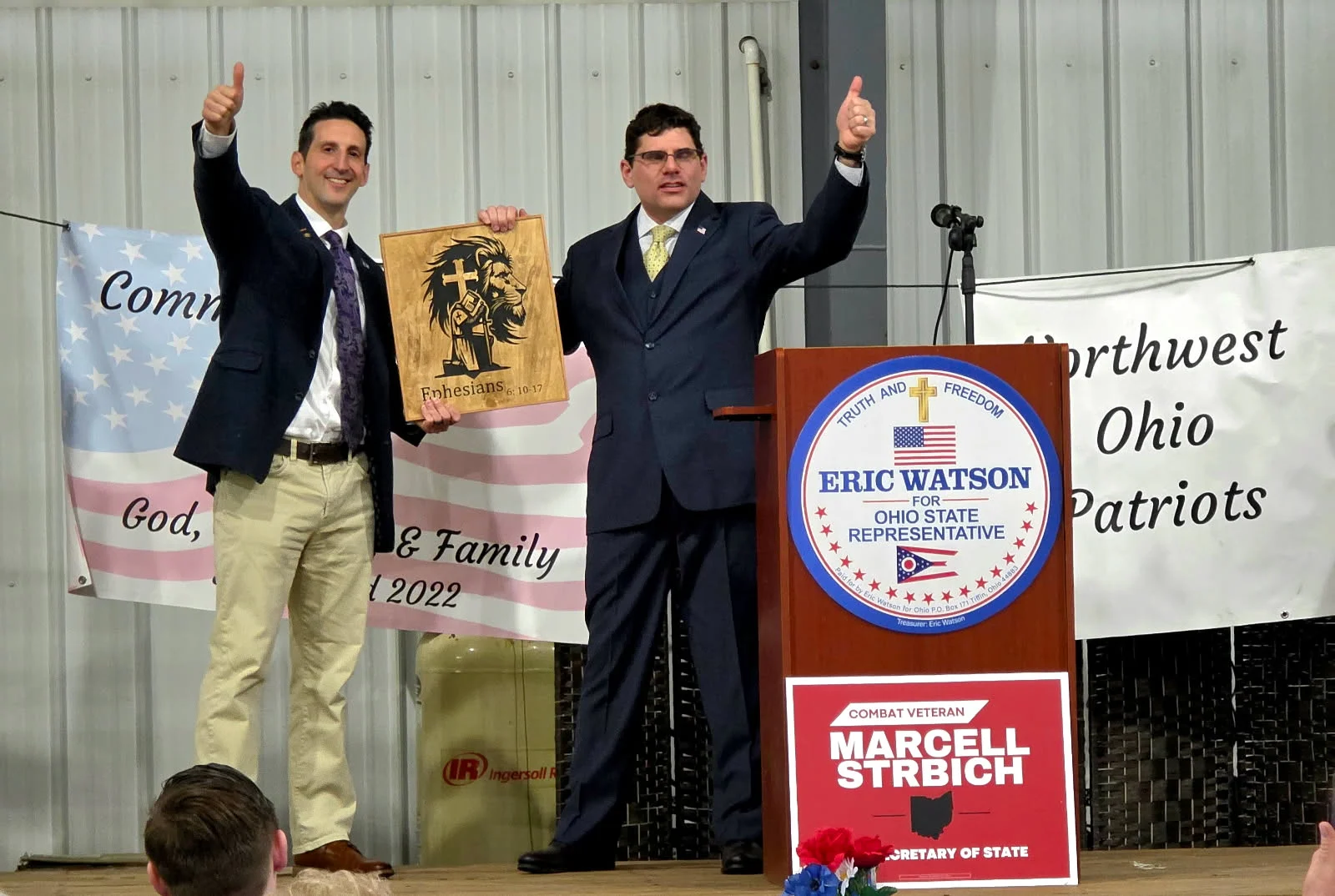 Former Lt. Col. Marcell Strbich for Ohio Secretary State publicly endorsed Eric Watson for State Representative in Ohio's House District 88